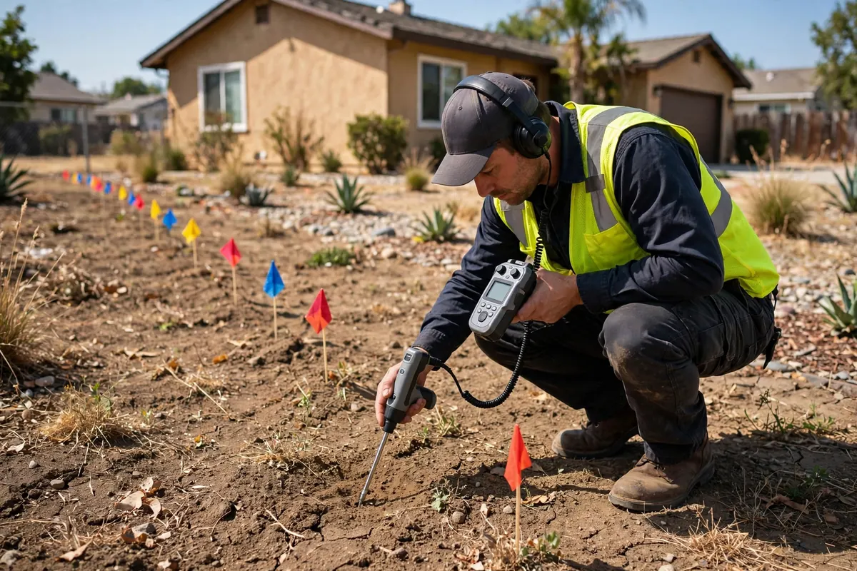 Leak detection work in Perris, CA